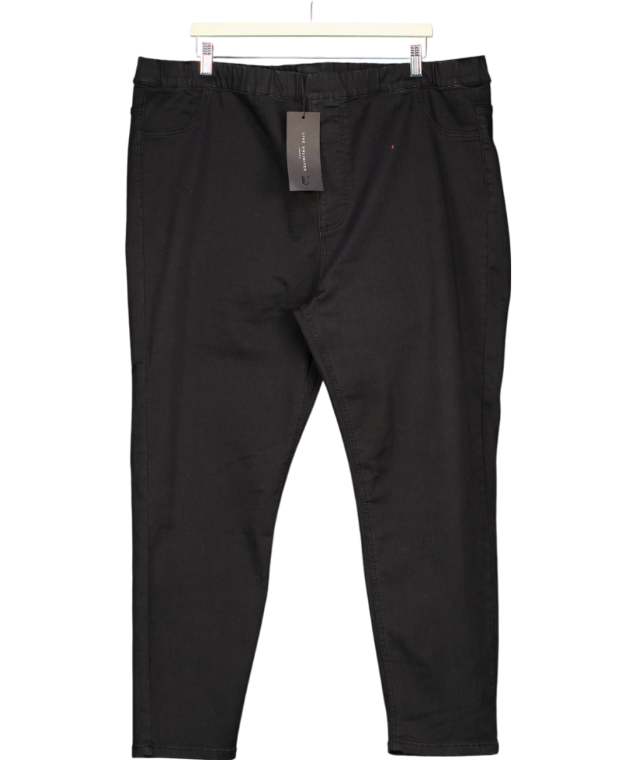live unlimited Black Curve Pull On Denim Jegging UK 24