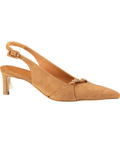 J.Mclaughlin Brown Dorothea Suede Slingback Heels UK 8 EU 41 👠