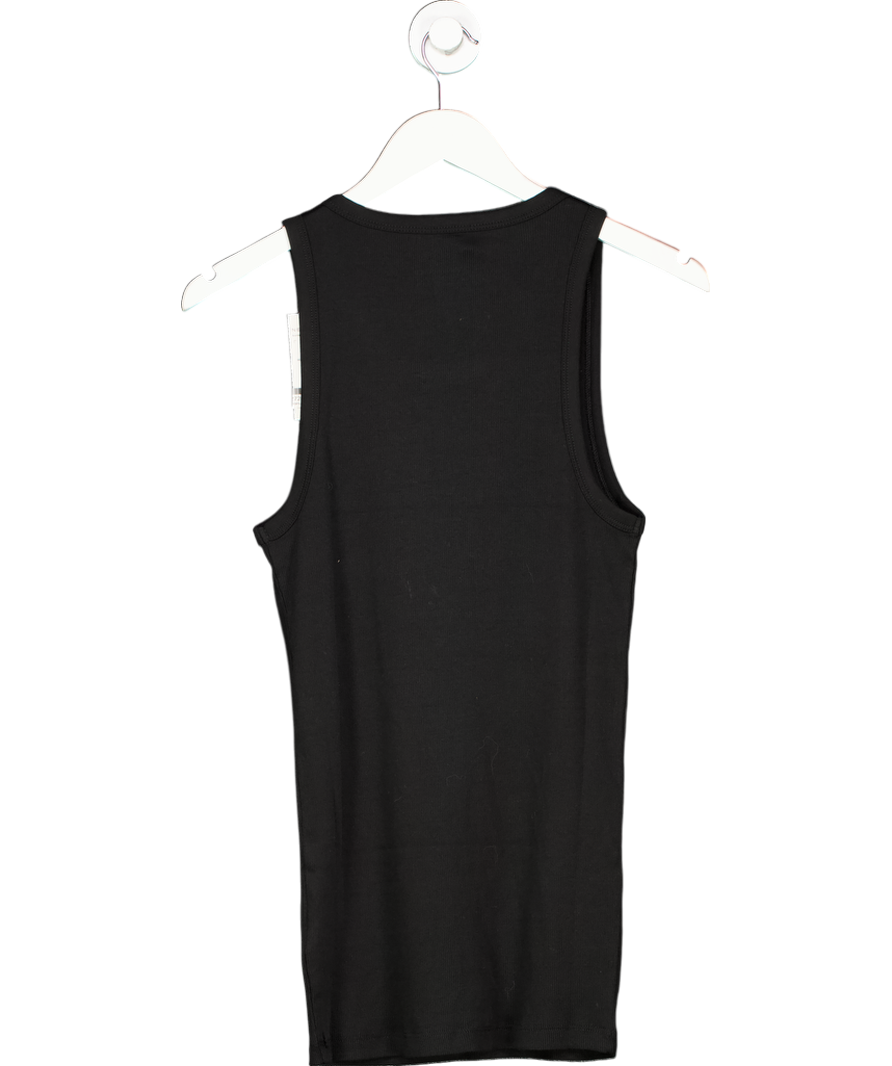 New Look Black Ribbed Muscle Fit Vest UK S