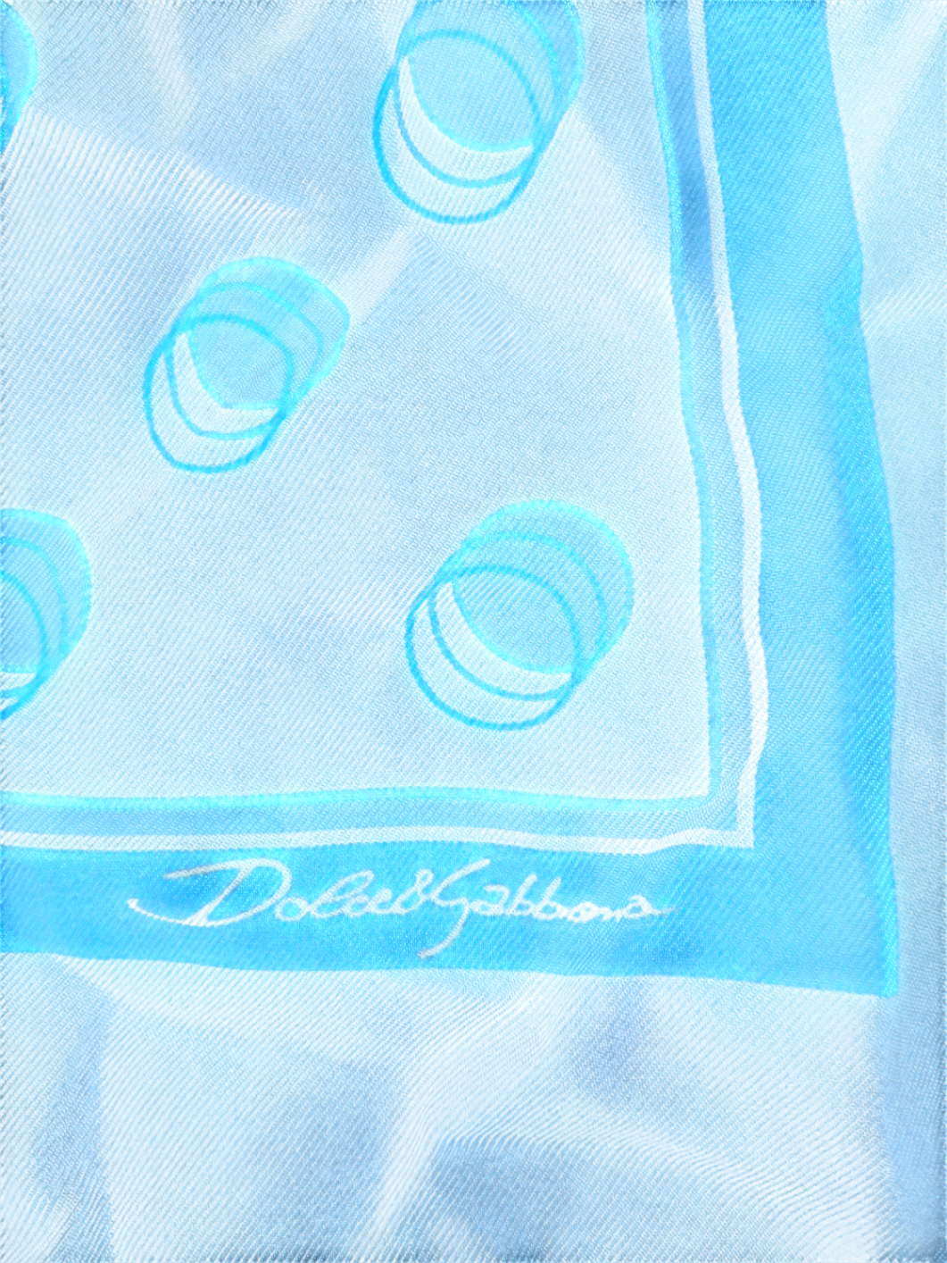 Dolce & Gabbana Blue Silk Square Hankerchief One Size