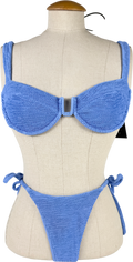 Monday Swimwear Blue Seychelles Bikini - Azure Crinkle UK S