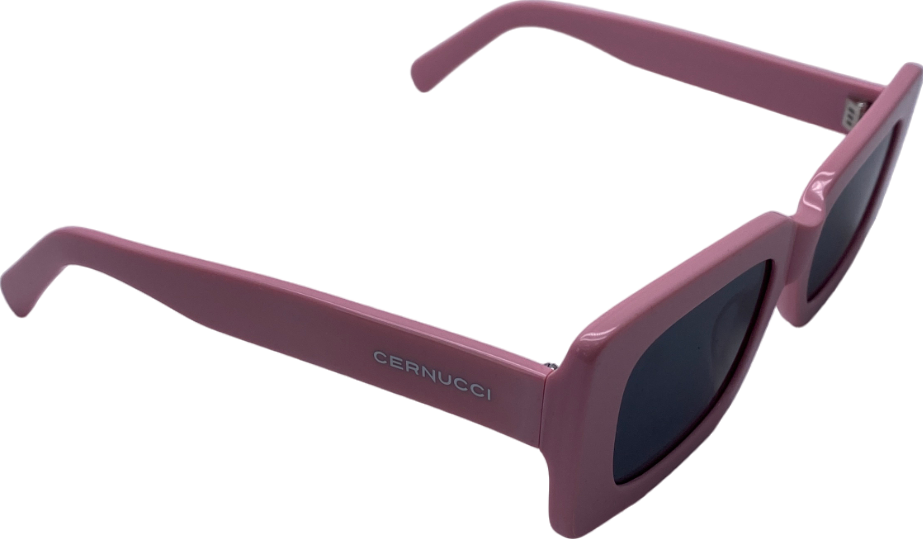 Cernucci Pink Chunky Narrow Square Sunglasses One Size
