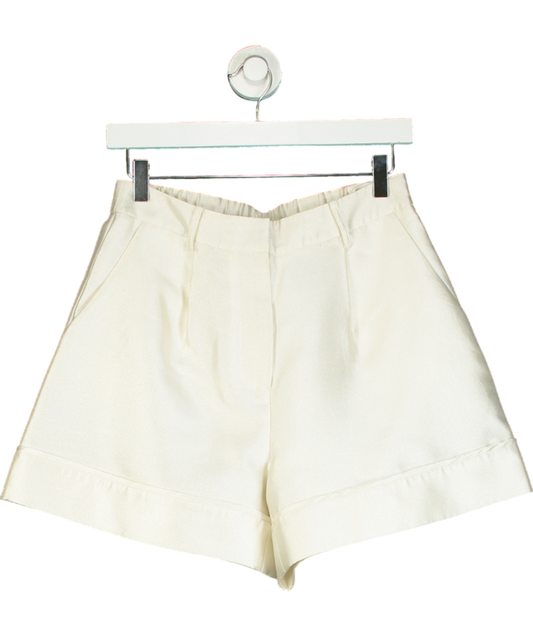 by malina Cream Satin Shorts UK S