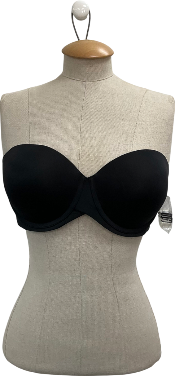 Melenca Black Push Up Strapless Bra UK 36DD