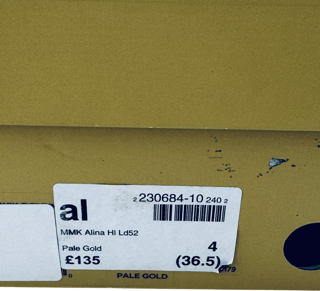 MICHAEL Michael Kors Pale Metallic Gold Alina Flex Slingback Heels UK 4.5 EU 37.5 👠