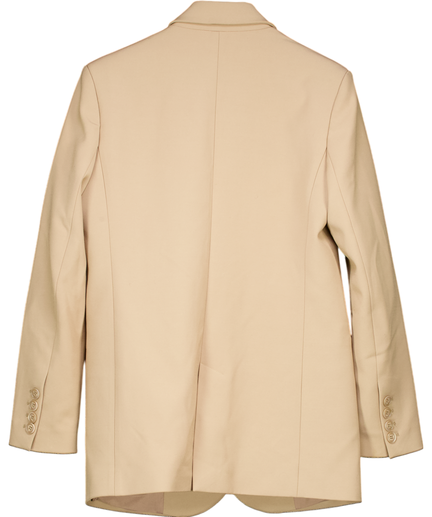 BOA Beige Relaxed Single Breasted Blazer UK XS
