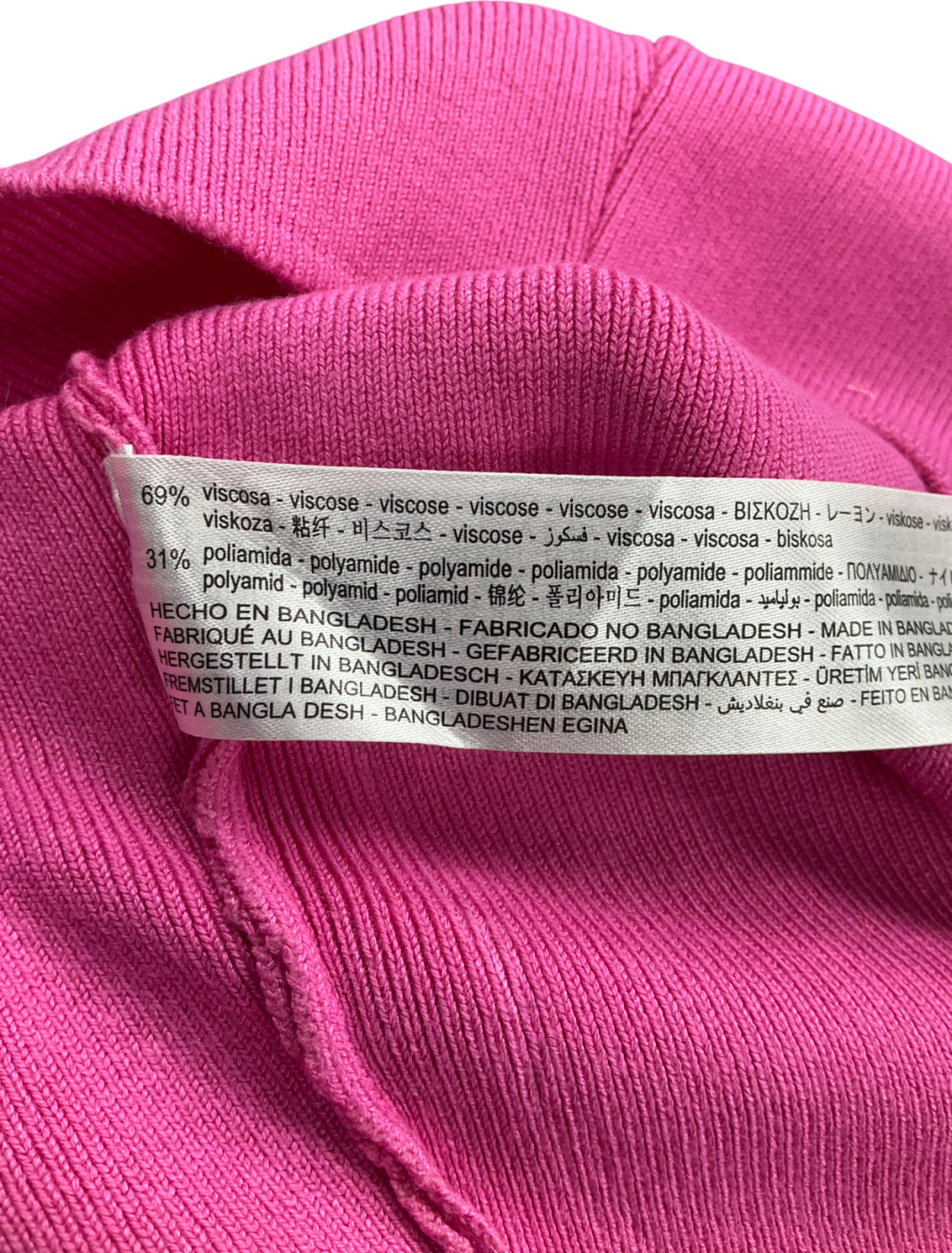 ZARA Pink Knitted Sleeveless Top UK S