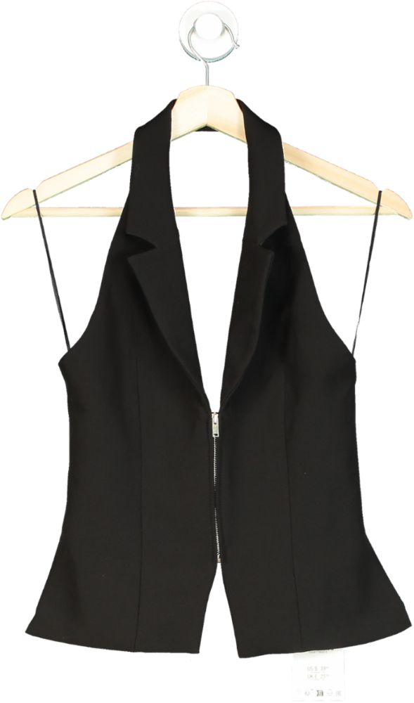 Zara Black Halter Neck Vest UK XS