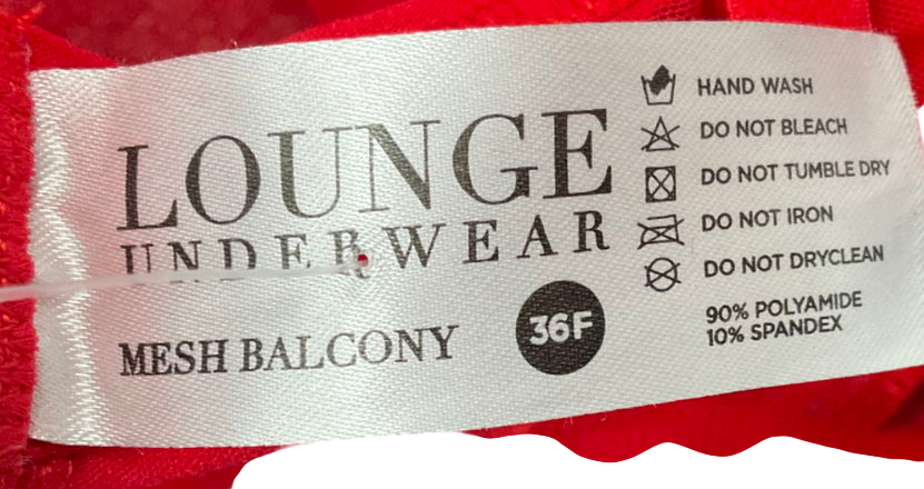 Lounge Underwear Red Balcony Bra UK 36F