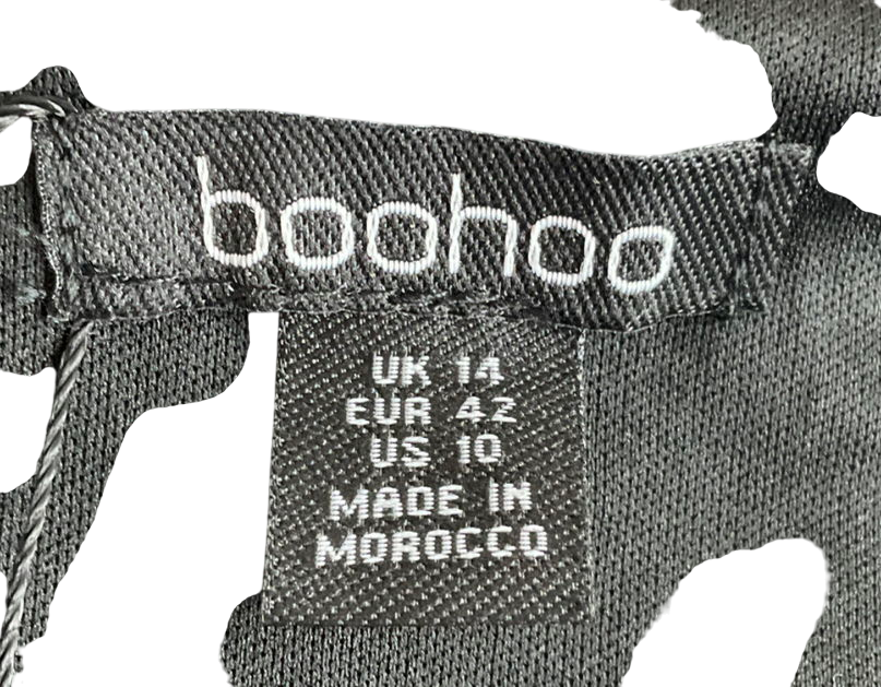 boohoo Brown Floral Tie Front Maxi Dress UK 14