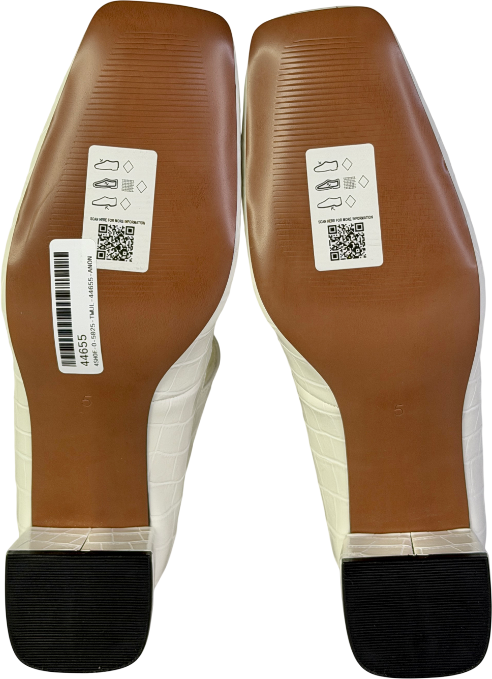 ASOS White Sasha Double Buckle Strap Mid Block Heel Shoes UK 5 EU 38 👠