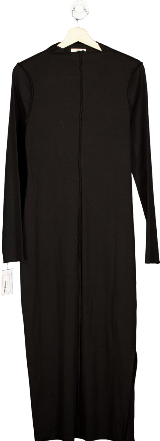 T.LA Black Ribbed Long Sleeve Maxi Dress UK M