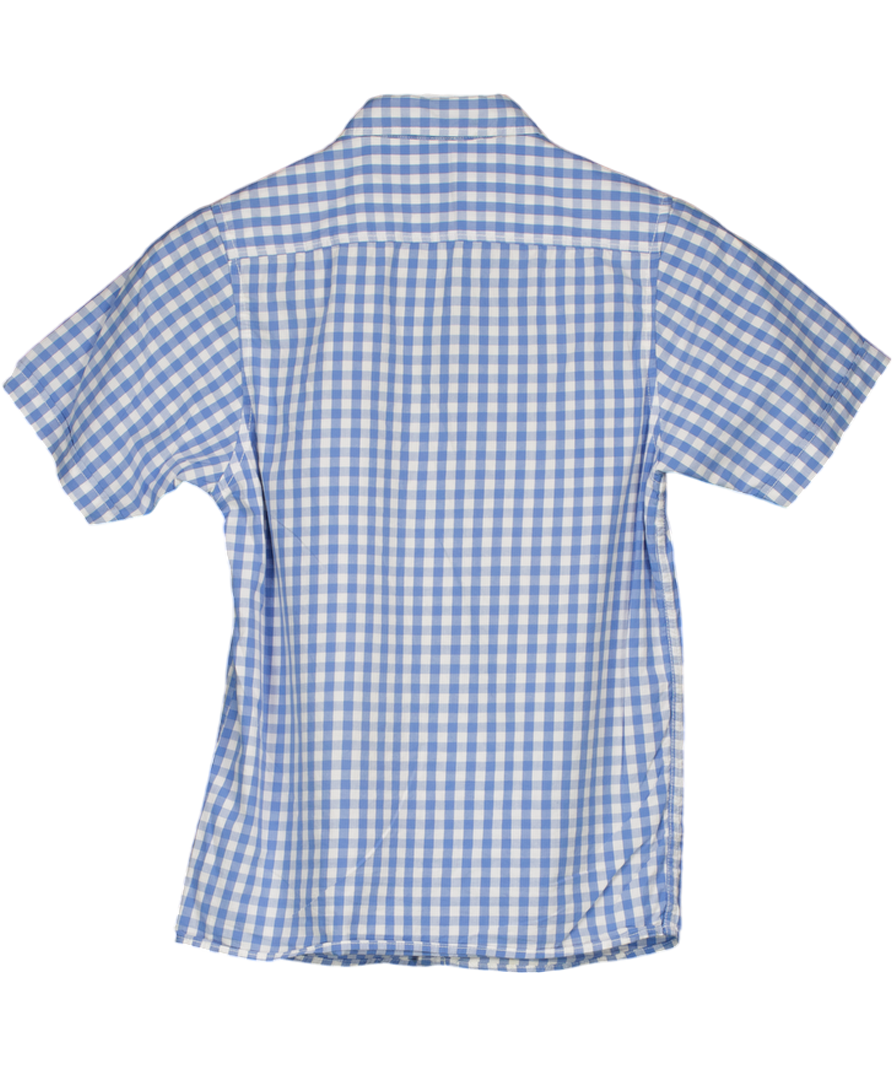 Rebel Blue And White Checked Shirt 11 Years