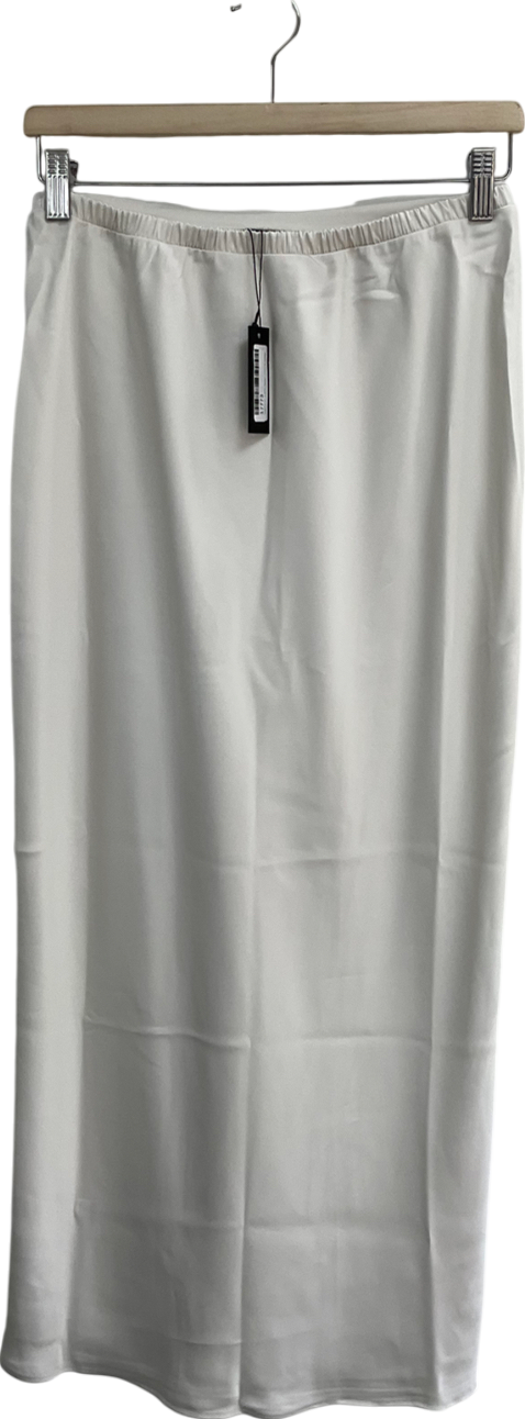 Lounge White Satin Maxi Skirt UK XS