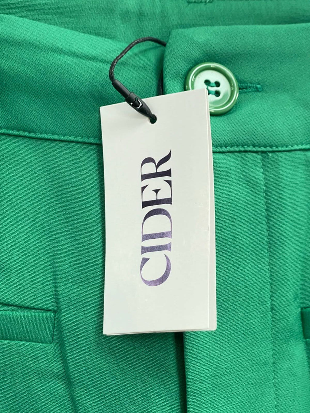 Cider Green High-Waisted Wide-Leg Pants XS