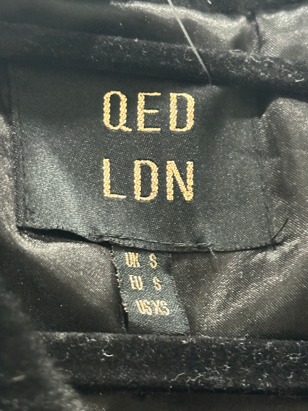 QED Black Faux Fur Gilet UK S