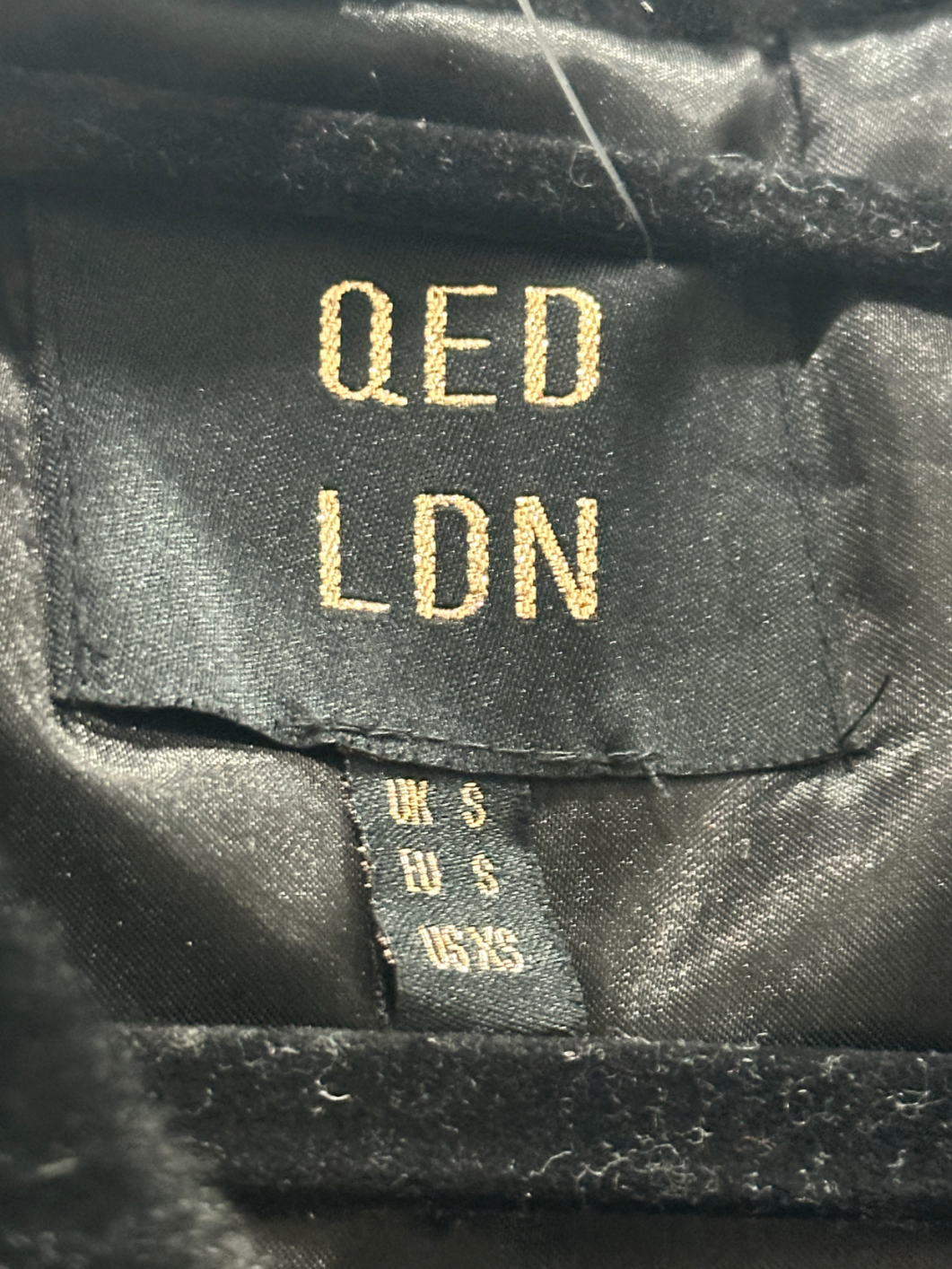 QED Black Faux Fur Gilet UK S