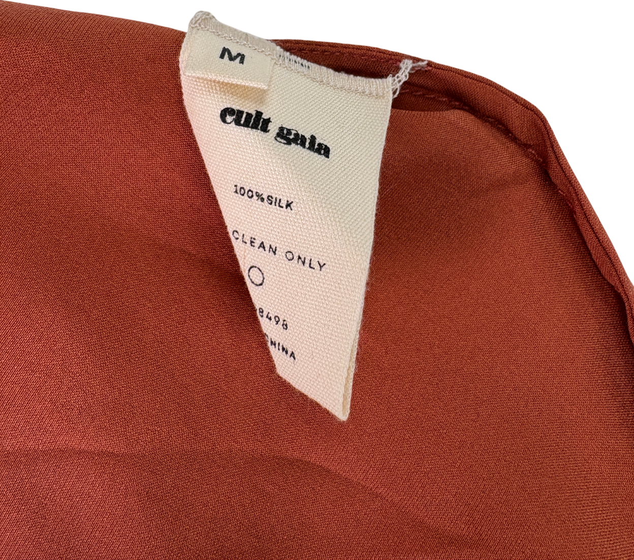 Cult Gaia Orange Azariah Silk Slip Mini Dress UK M