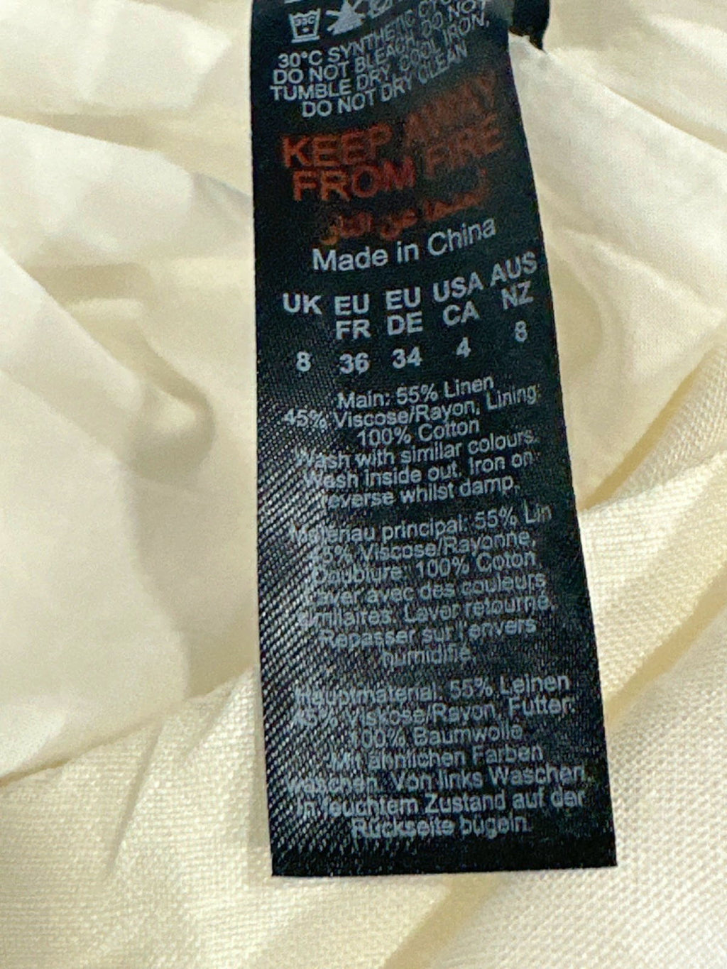 Karen Millen White Halter Neck Dress UK 8