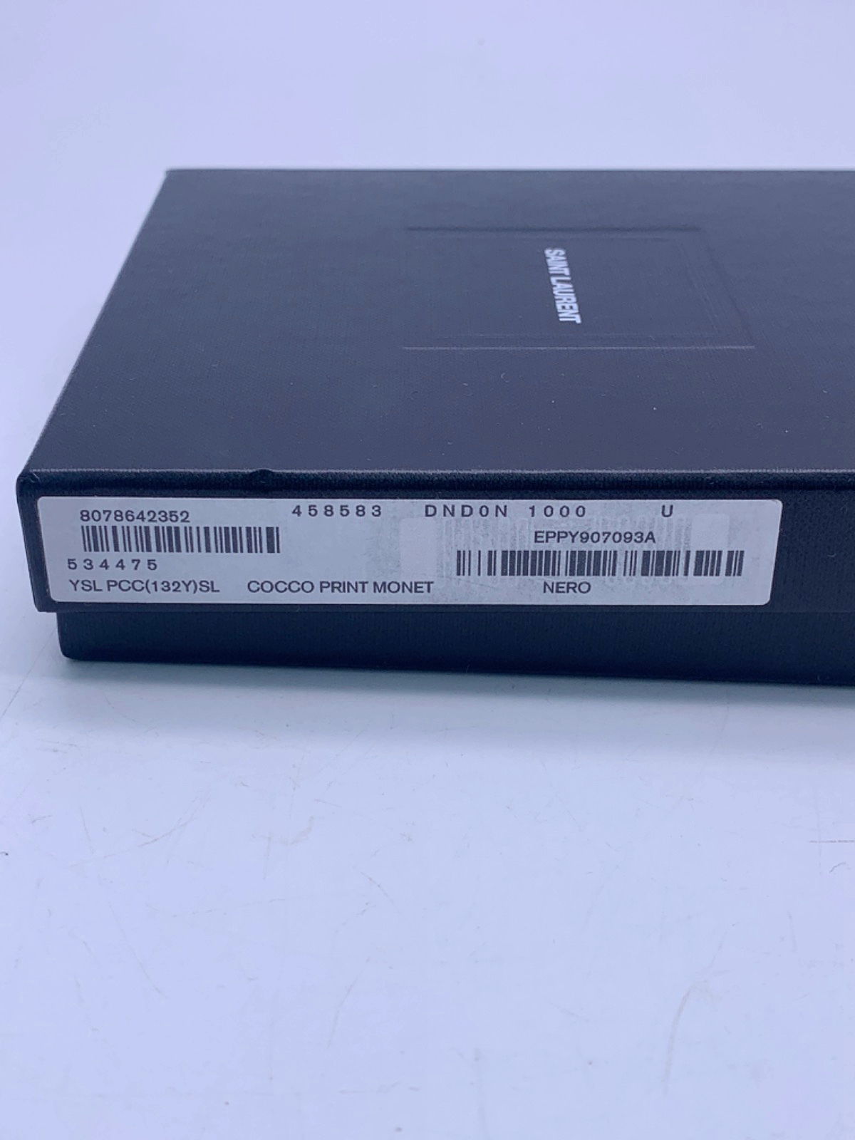 Saint Laurent Nero Cocco Print Monet Card Holder