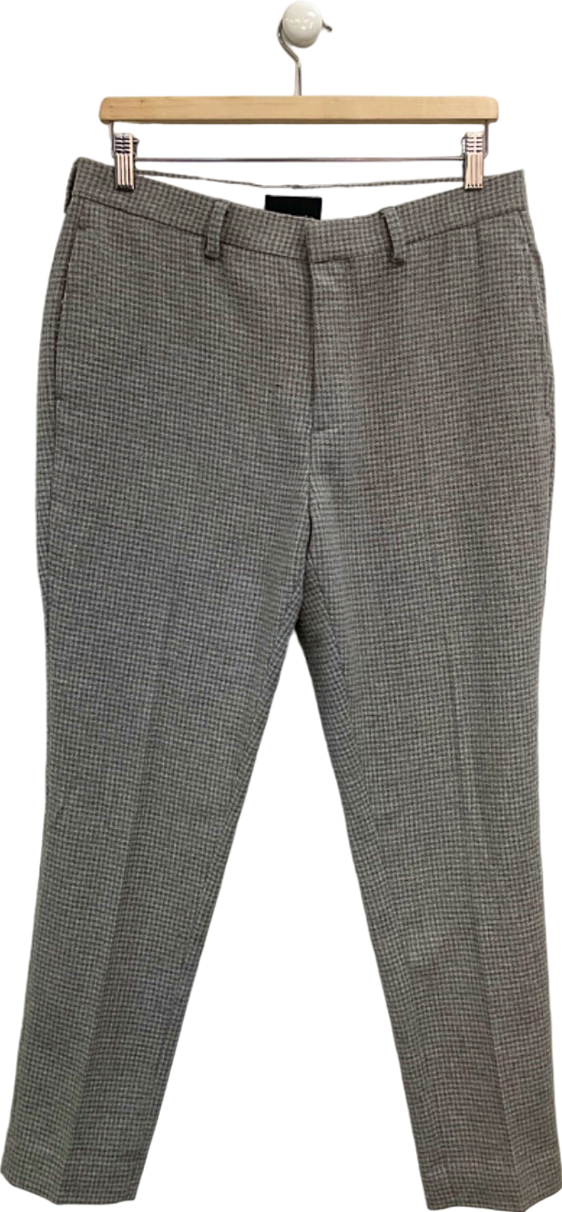 ASOS Grey Check Trousers W 32 L 30