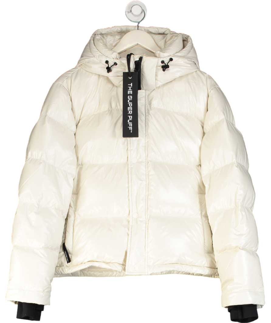The Super Puff Matte Pearl Water And Wind Repellent Shorty Down Puffer Jacket UK M