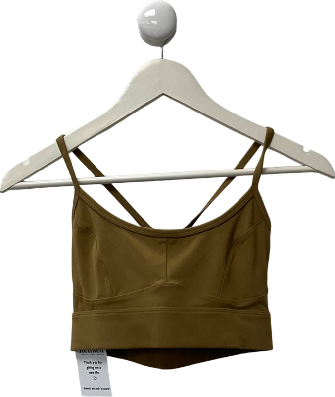 Varley Beige Let's Move Irena Bra UK S