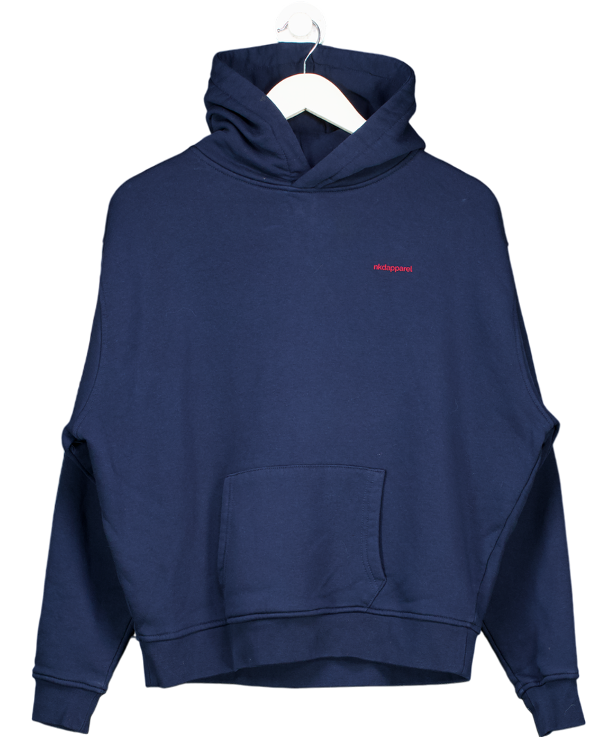 Nkdapparel Blue Retro Hooded Sweat UK XS