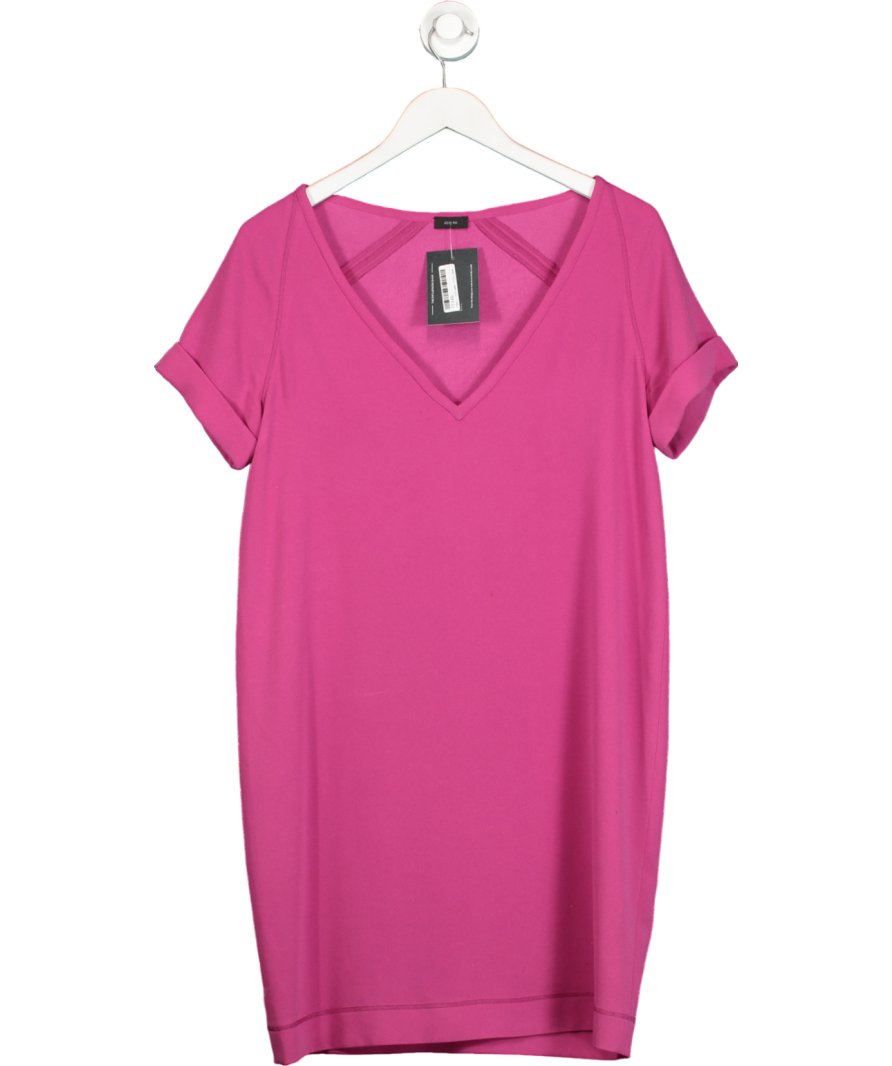 Joseph Pink Fuchsia Short Sleeve V Neck Crepe Stretch Dress UK 12