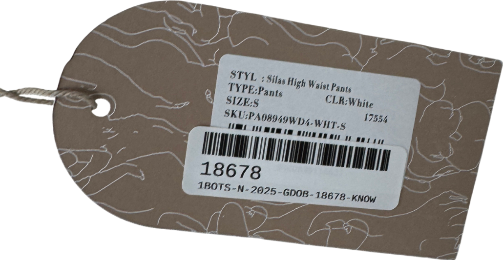 Meshki Silas High Waist Pants - White UK S