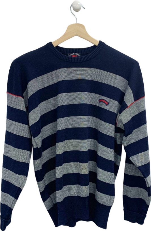 Paul & Shark Navy Blue Stripe Jumper UK XS