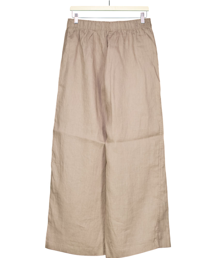 Arket Brown Wide Linen Trouser UK M