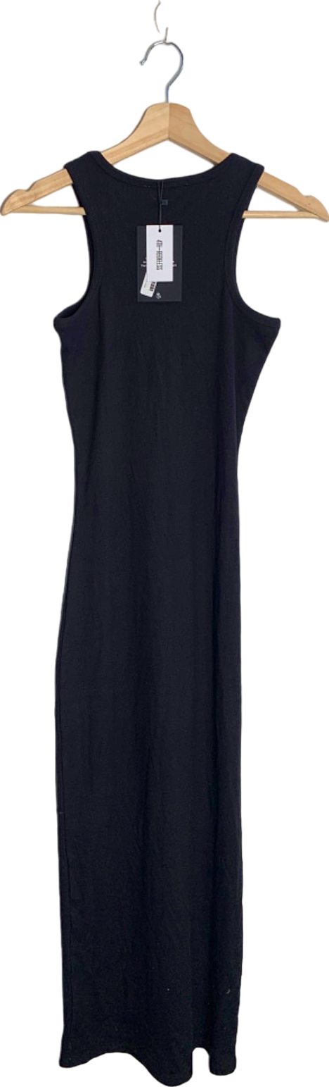 4TH + Reckless Black Sabel Ribbed Dress Size UK 6