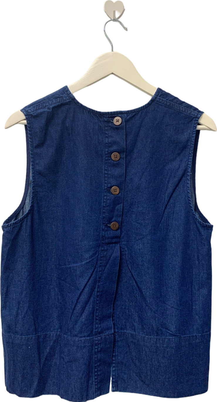 Nobody's Child Blue Denim Sleeveless Top UK 16