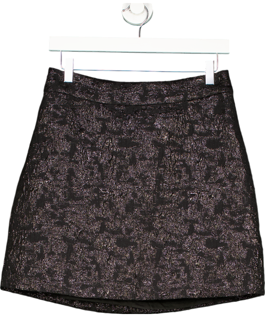 H&M Black Textured Mini Skirt UK 10