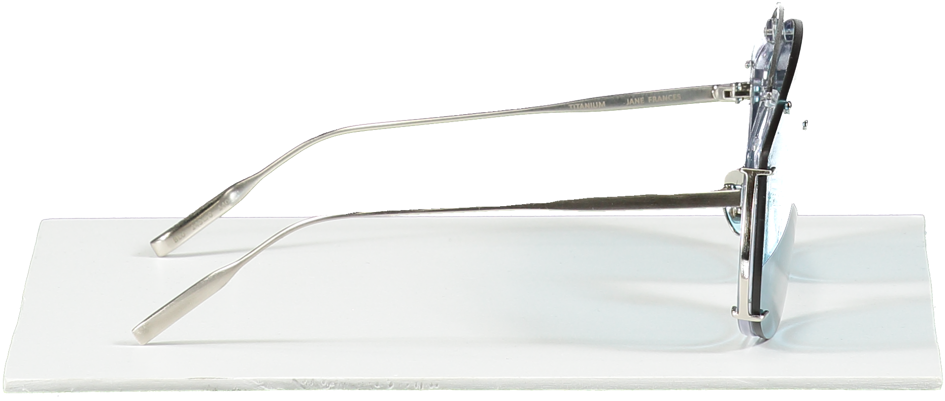 Amavii Metallic Ltd. Edition Jane Frances - Brushed Silver /blue Titanium Sunglasses