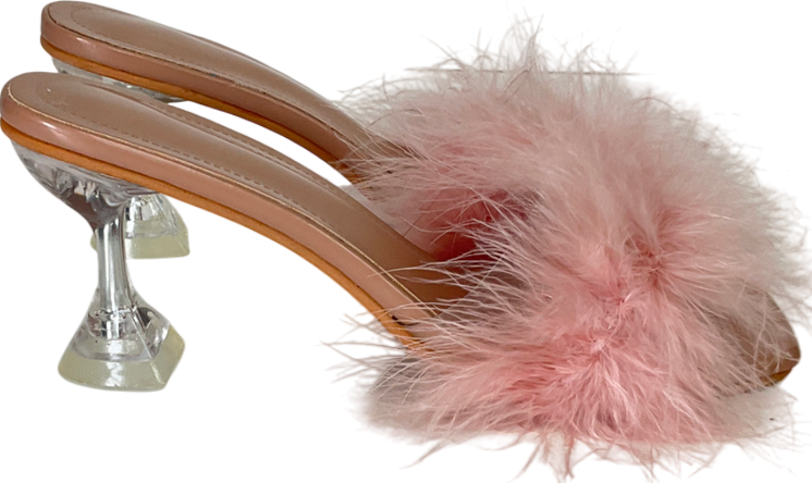 Pink Fluffy Heels UK 3 EU 36 👠