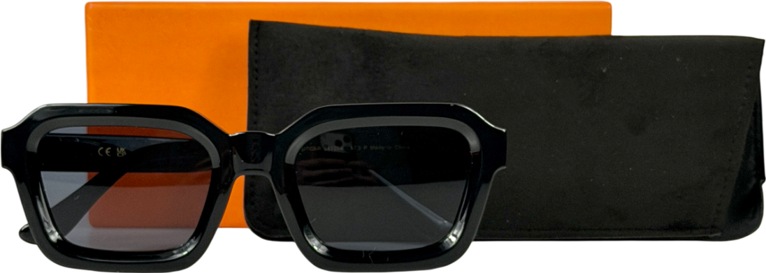 MELLER Black Nayah Square Sunglasses in Case / Box