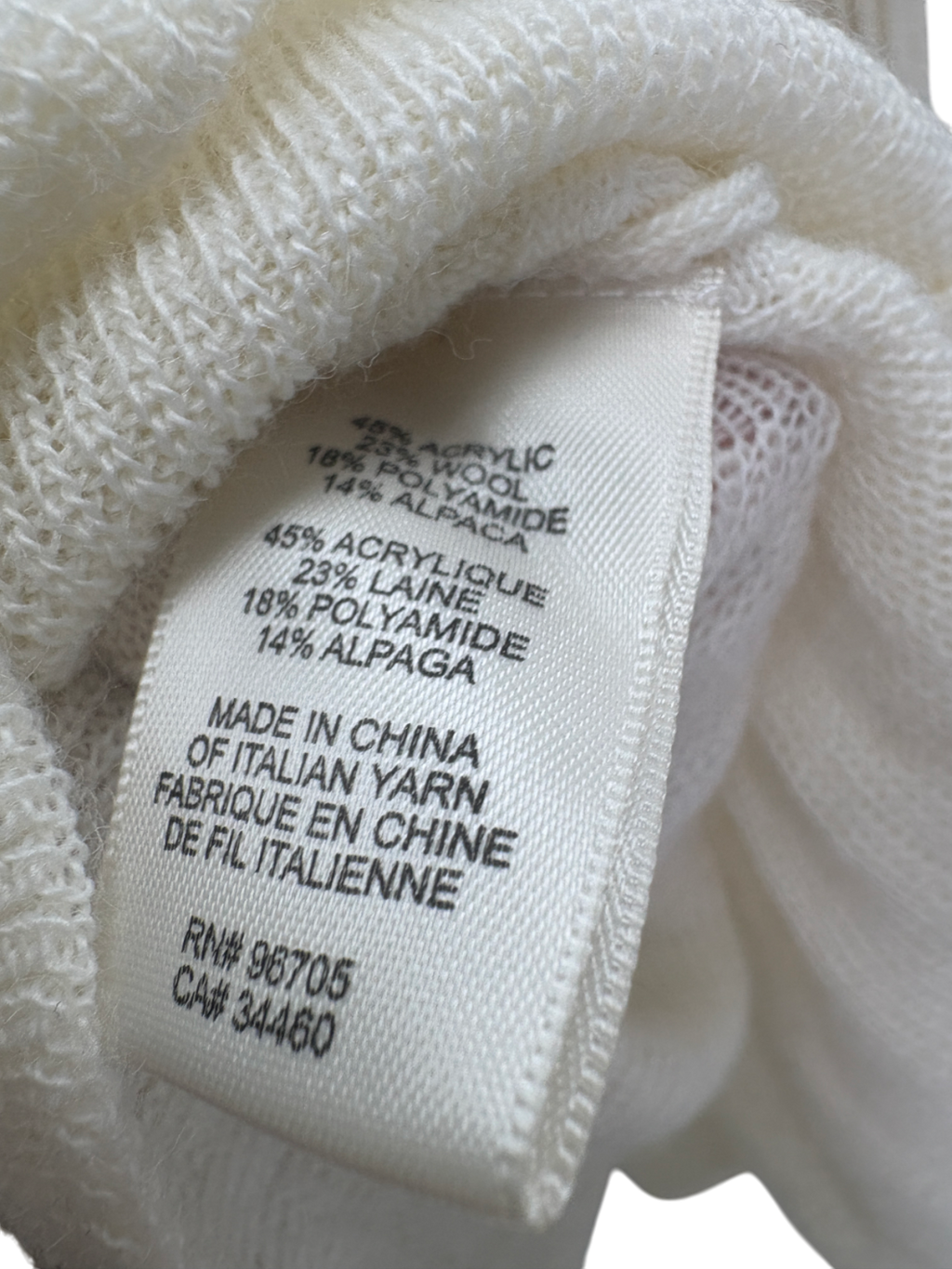 Rebecca Taylor Cream Ribbed Knit Peplum Top UK M