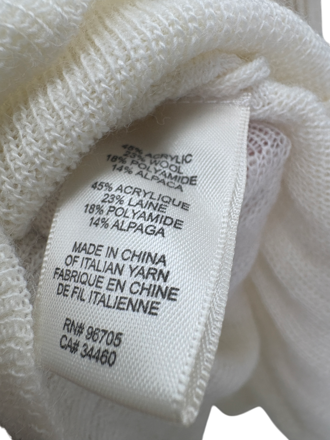 Rebecca Taylor Cream Ribbed Knit Peplum Top UK M