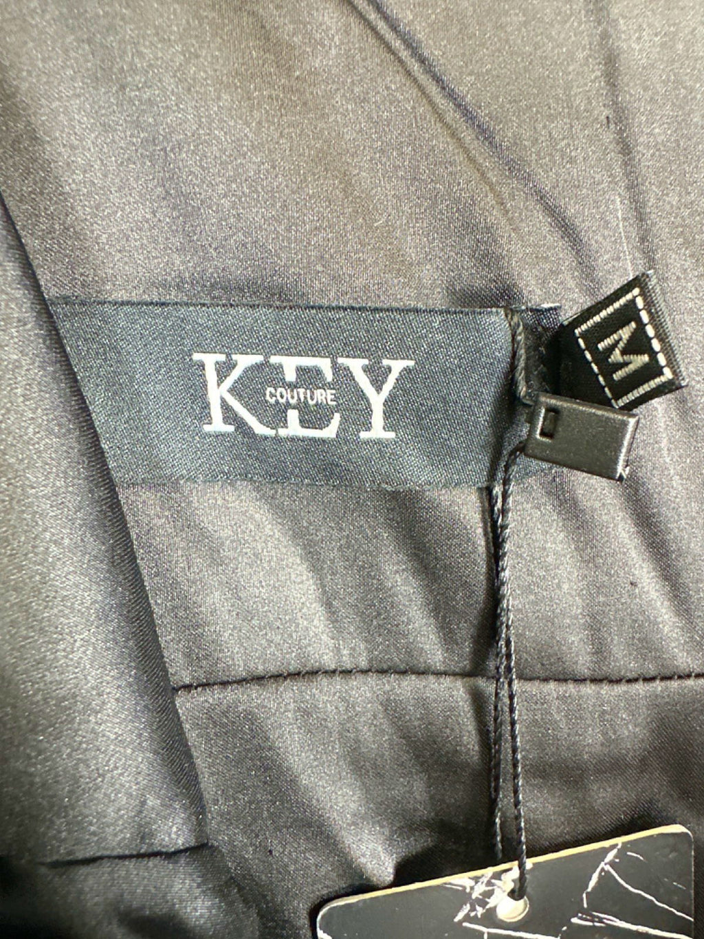 KEY COUTURE Black MIRA Maxi Dress with Chain UK M