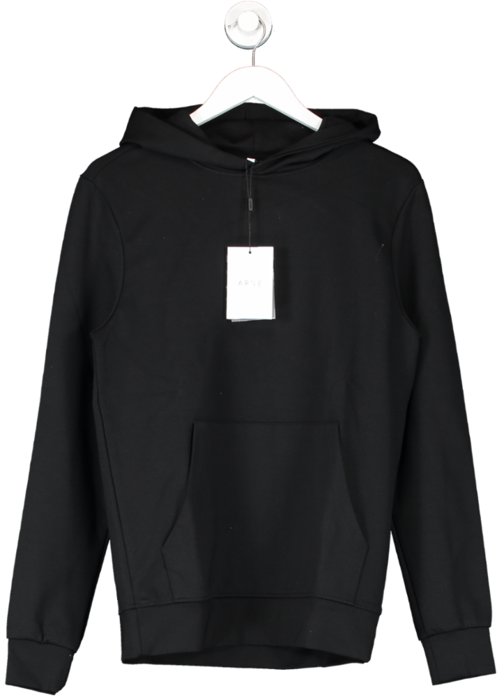 Arne Unisex Luxe Essential Hoodie, Black UK S
