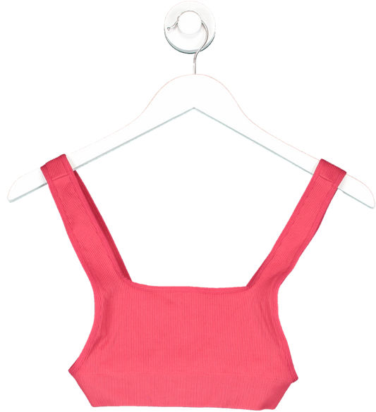 T/ALA Red Ribbed Skin Luxe Sports Bra UK M