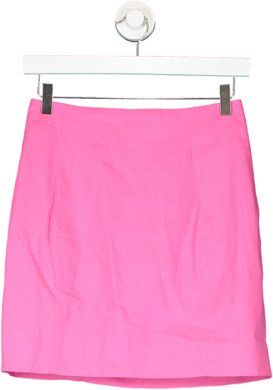 House of CB Pink Linen Blend Mini Skirt UK S