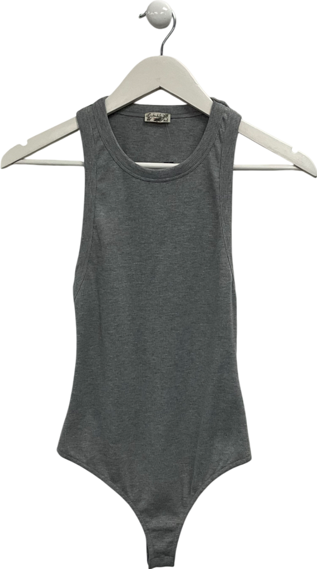 Free People Grey Sleeveless Bodysuit UK XS