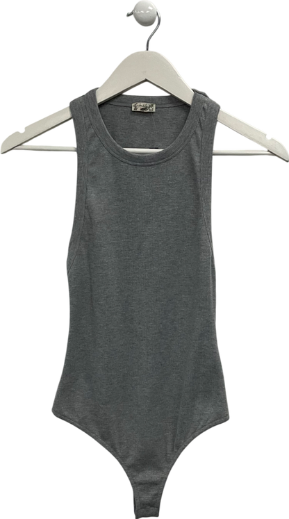 Free People Grey Sleeveless Bodysuit UK XS