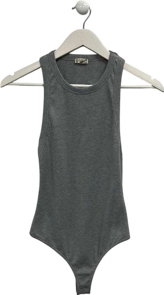 Free People Grey Sleeveless Bodysuit UK XS