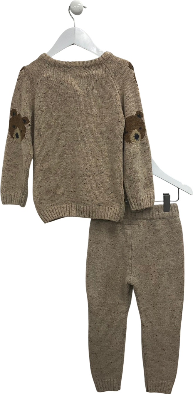 Next Brown Knitted Teddy Bear Set 3 Years