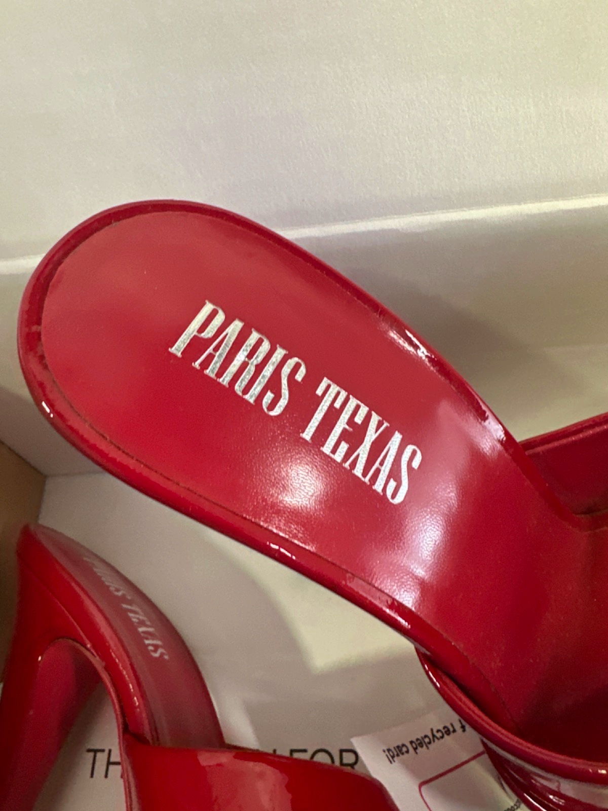 Paris Texas Red Patent Leather Platform Mules UK 4 EU 37