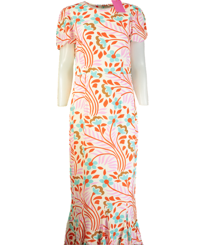 Rhode Resort Multicoloured Lulani Midi Dress UK 10